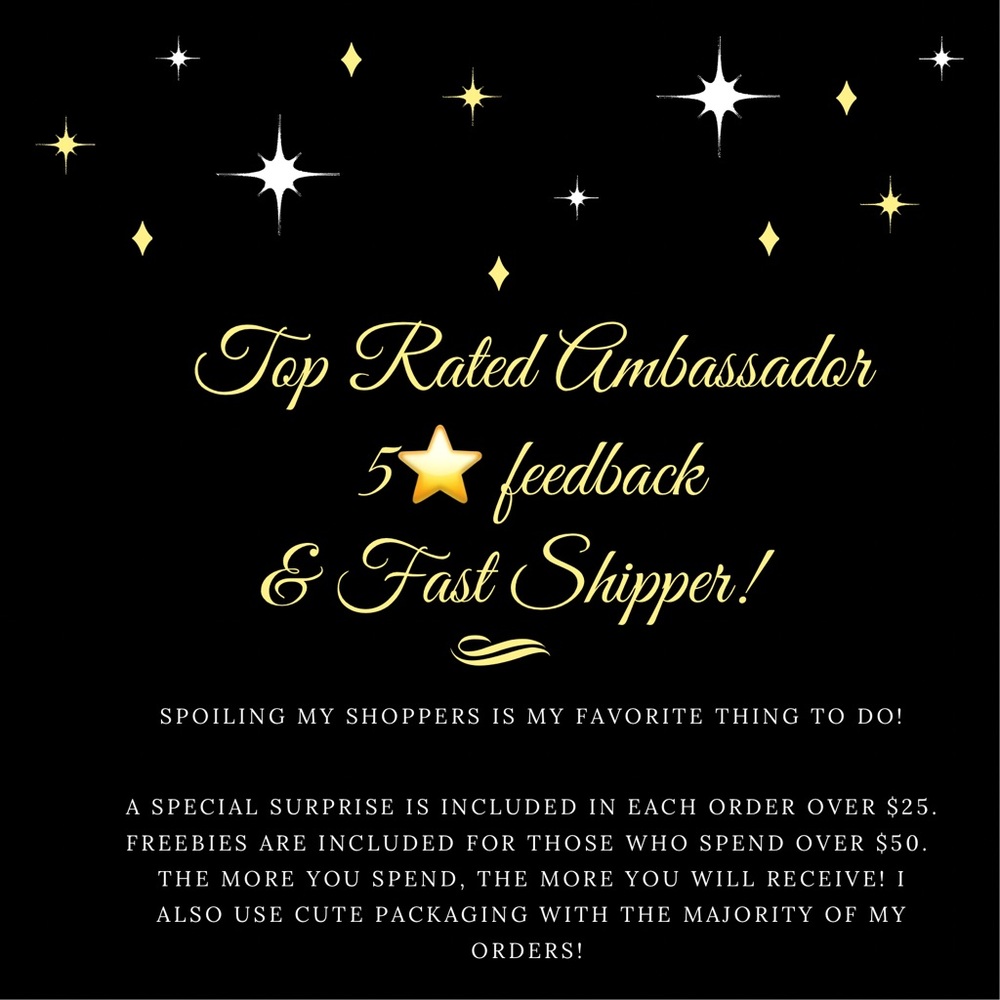 Top Rated Seller, 5⭐️ Feedback, Fast Shipping, Ambassador